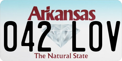 AR license plate 042LOV