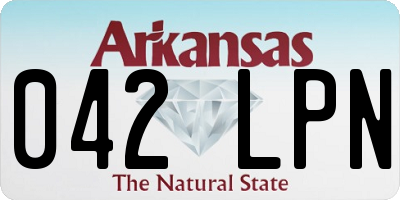 AR license plate 042LPN