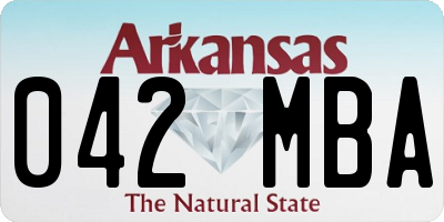 AR license plate 042MBA