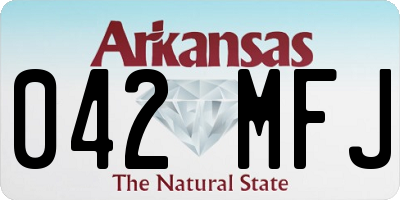 AR license plate 042MFJ