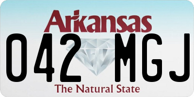 AR license plate 042MGJ