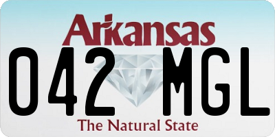 AR license plate 042MGL
