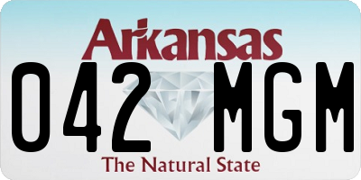 AR license plate 042MGM