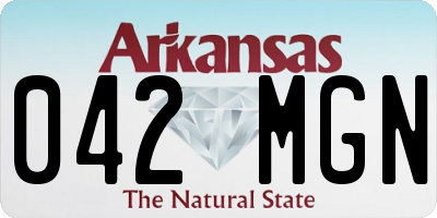 AR license plate 042MGN