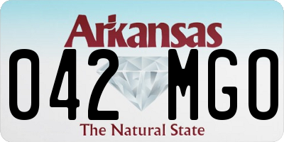 AR license plate 042MGO