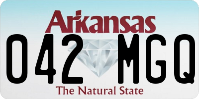 AR license plate 042MGQ