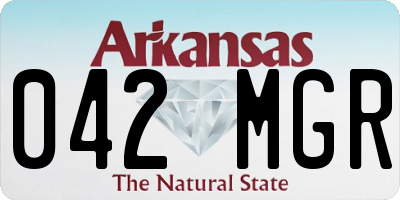AR license plate 042MGR