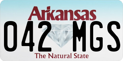 AR license plate 042MGS