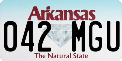 AR license plate 042MGU