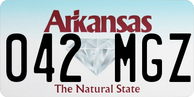 AR license plate 042MGZ