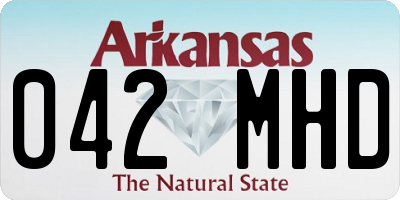 AR license plate 042MHD