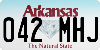 AR license plate 042MHJ