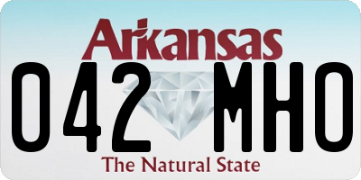 AR license plate 042MHO