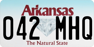 AR license plate 042MHQ