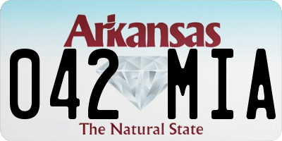 AR license plate 042MIA