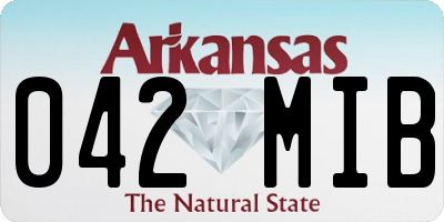 AR license plate 042MIB