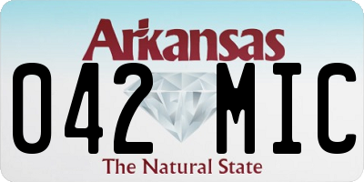 AR license plate 042MIC