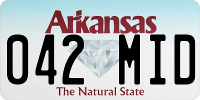 AR license plate 042MID