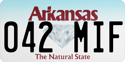 AR license plate 042MIF