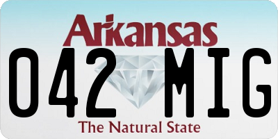 AR license plate 042MIG