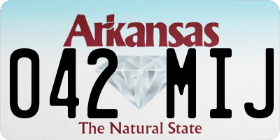 AR license plate 042MIJ