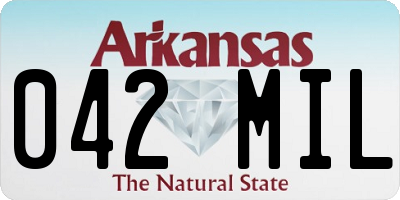 AR license plate 042MIL