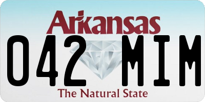 AR license plate 042MIM