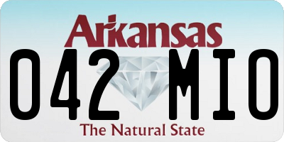 AR license plate 042MIO