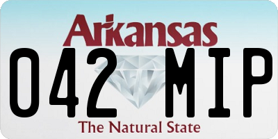 AR license plate 042MIP