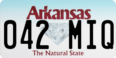 AR license plate 042MIQ