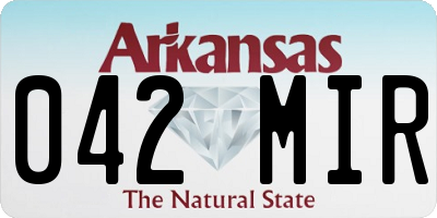 AR license plate 042MIR