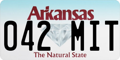 AR license plate 042MIT