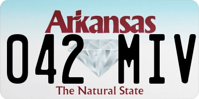 AR license plate 042MIV