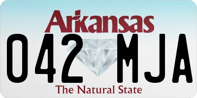 AR license plate 042MJA