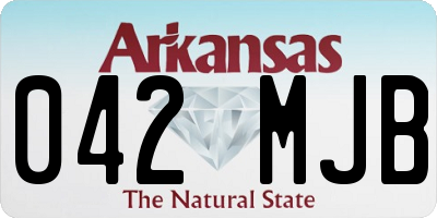 AR license plate 042MJB