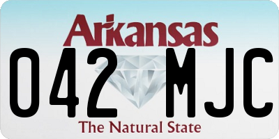 AR license plate 042MJC