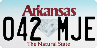 AR license plate 042MJE
