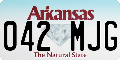 AR license plate 042MJG