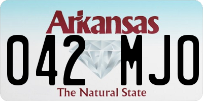 AR license plate 042MJO