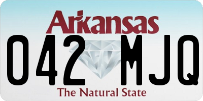 AR license plate 042MJQ