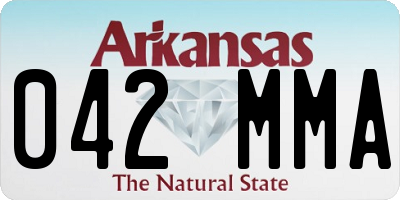 AR license plate 042MMA