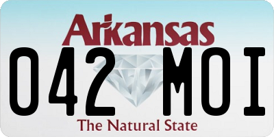 AR license plate 042MOI