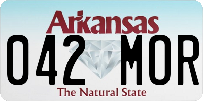 AR license plate 042MOR