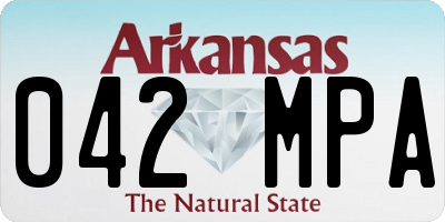 AR license plate 042MPA