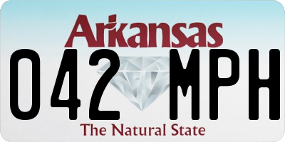AR license plate 042MPH