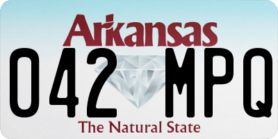 AR license plate 042MPQ