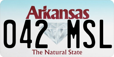 AR license plate 042MSL