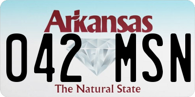 AR license plate 042MSN