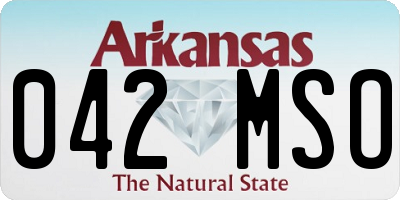 AR license plate 042MSO