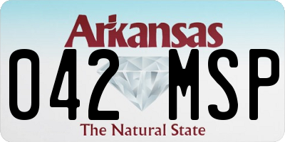 AR license plate 042MSP